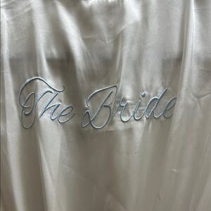 In Bloom Ivory Satin The Bride Robe